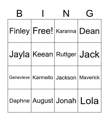 Get to Know Your Friends Bingo Card