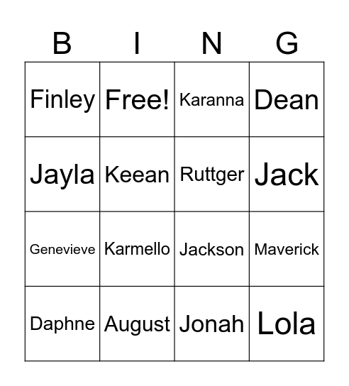 Get to Know Your Friends Bingo Card