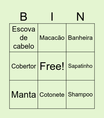 Samuel Bingo Card