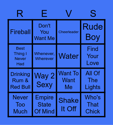 Drake vs Rihanna (Round 1) Bingo Card