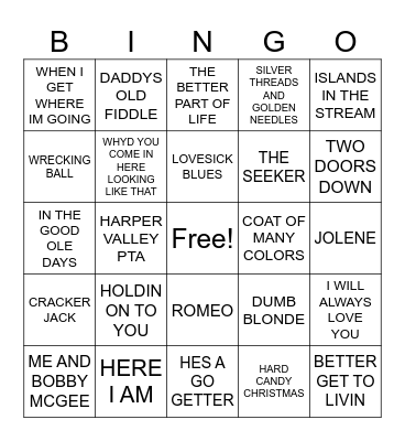 DOLLY Bingo Card