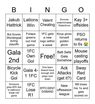 Playoff Bingo (By WindySheep, best CM NA) Bingo Card