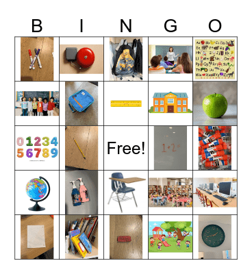 Back to School Bingo Card