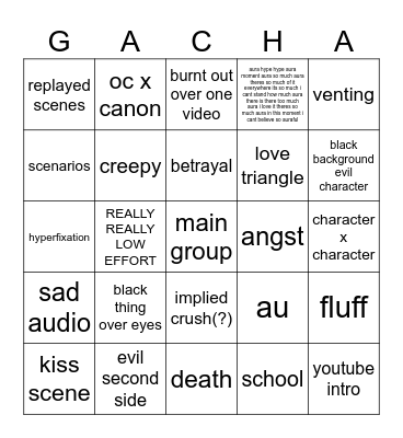 glmm Bingo Card