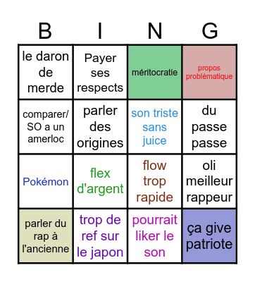 karma Bingo Card