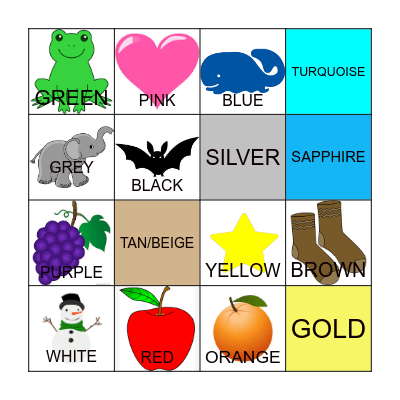 Color Bingo Card