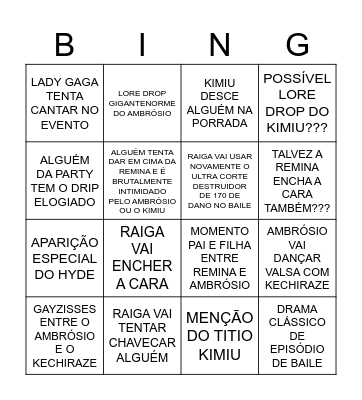 Caminhos Fractais Bingo Card