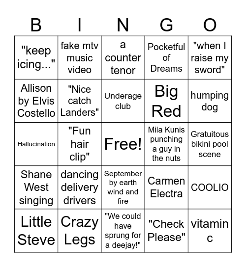 GET OVER IT BINGO Card
