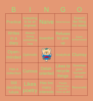 TAOHK&I Kinnies - Pokopon Bingo Card