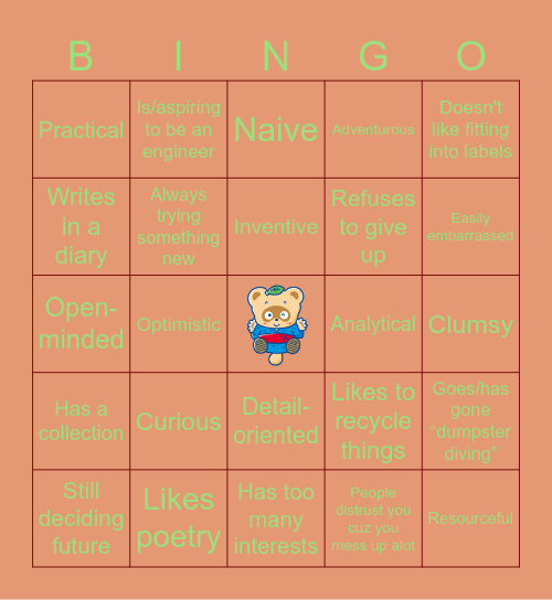 TAOHK&I Kinnies - Pokopon Bingo Card