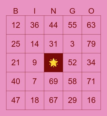 Bingo Card