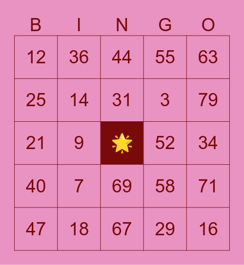 Bingo Card