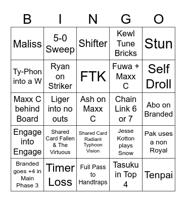 MD Worlds Bingo Card
