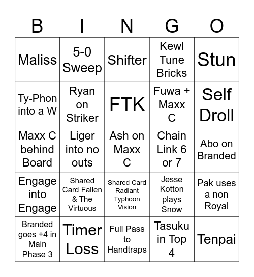 MD Worlds Bingo Card