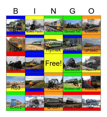 England's Heritage Railways and other Railroads that I would like to drive, to work and get paid while Laurie passed away one day Bingo Card