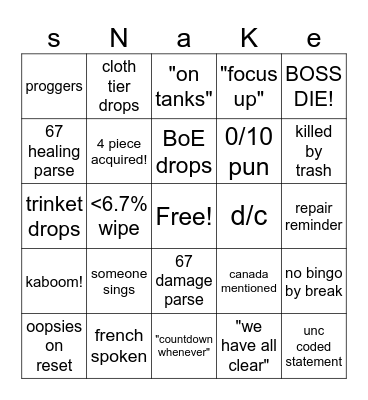 BUNGO2 Bingo Card