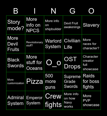 RELL SEAS!!! Bingo Card