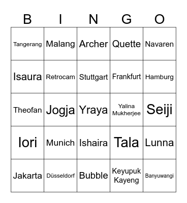 Bingo Card