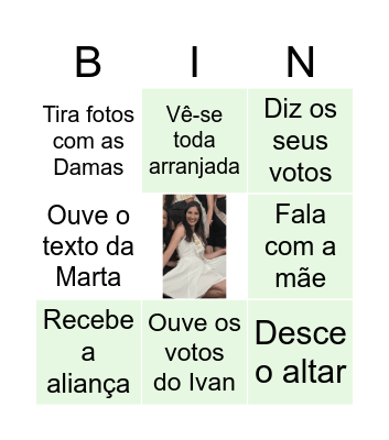 Joana chora quando… Bingo Card
