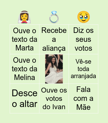 Joana chora quando… Bingo Card