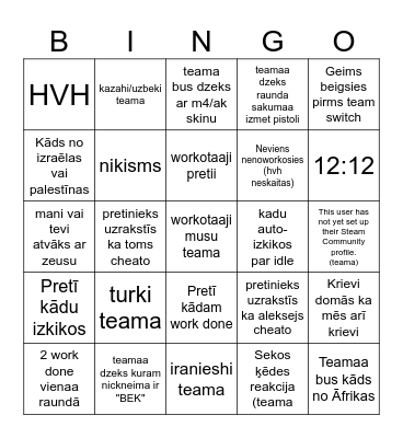 ataturk oc kurt bingo Card