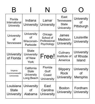 Alma Maters 🎓📚✏️ Bingo Card
