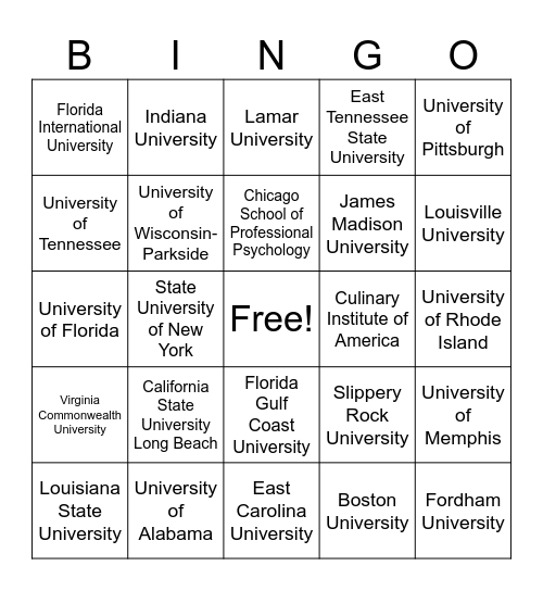 Alma Maters 🎓📚✏️ Bingo Card