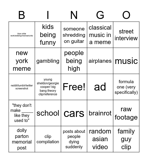 august 2026 instagram reels bingo Card
