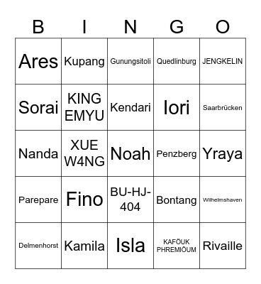 Bingo Card
