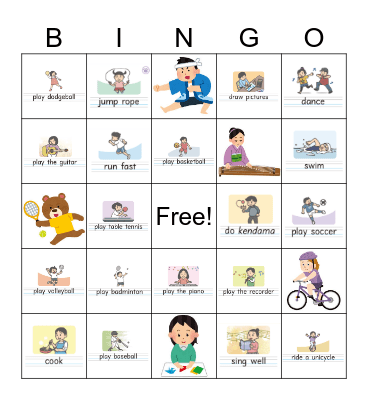 I can Bingo Card