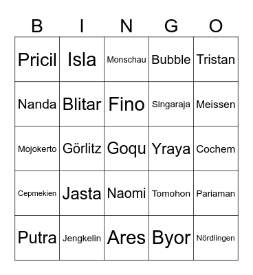 Bingo Card