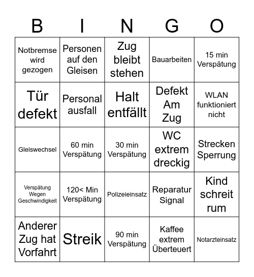 DB Bingo Card