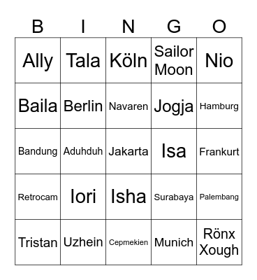 Navaren's Bingo Card