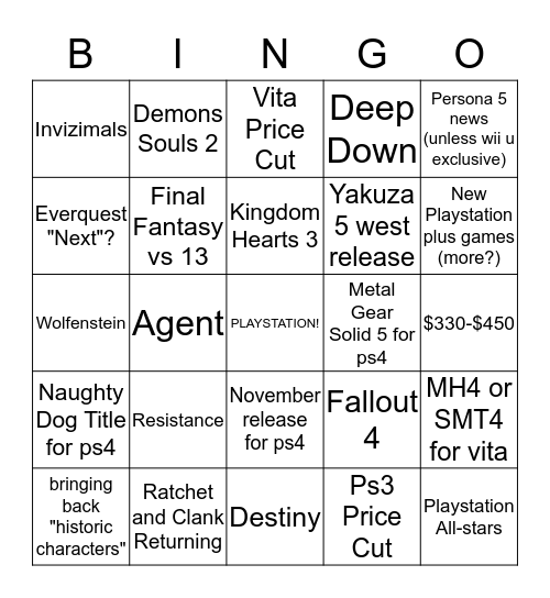 bingo playstation 4