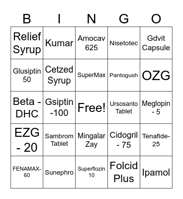 Partners in Health and Success! Bingo Card