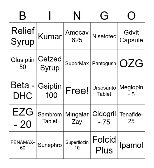 Partners in Health and Success! Bingo Card