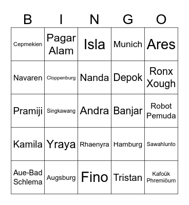 GOOD LUCK! Bingo Card
