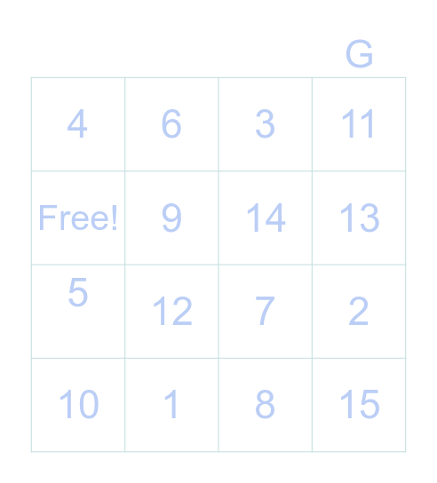 Bingo Card