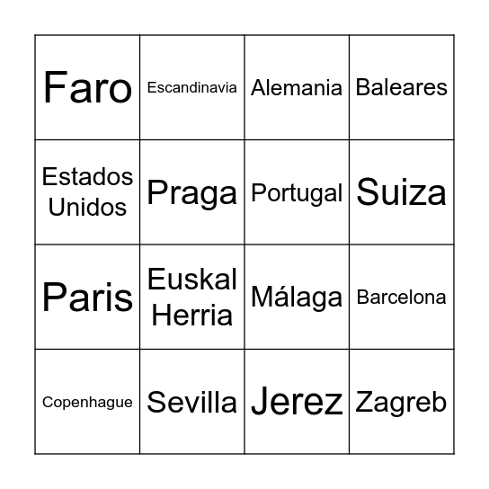 Mira, alquilé un coche en Bingo Card