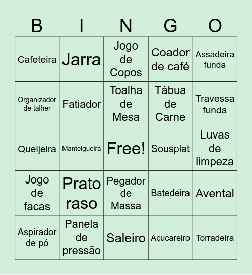 Chá de Panela Larissa Bingo Card