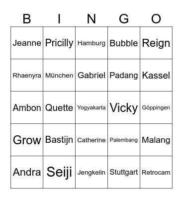 Bingo Card