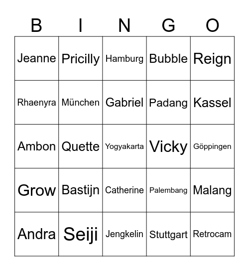 Bingo Card