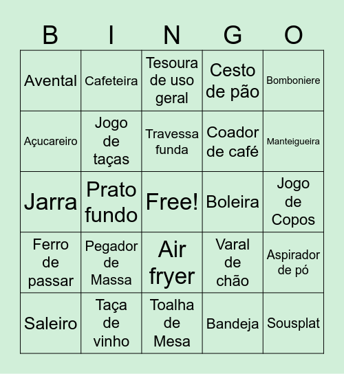 Chá de Panela Larissa Bingo Card