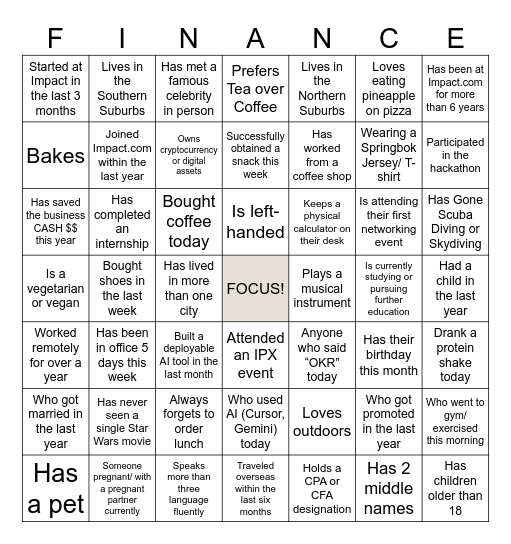 Bingo Card