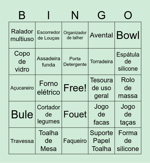 Chá de Panela Larissa Bingo Card