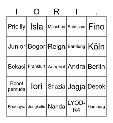 BINGO Card