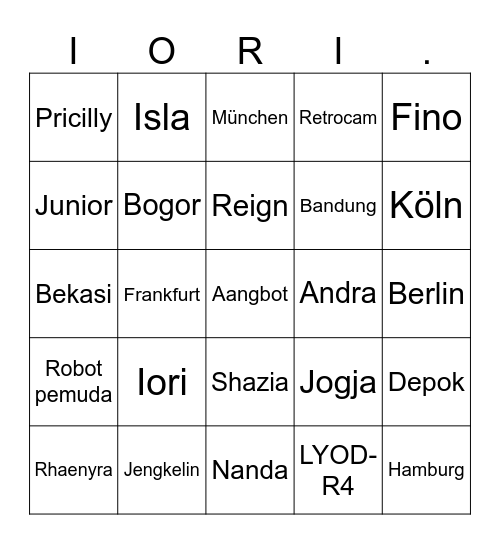 BINGO Card