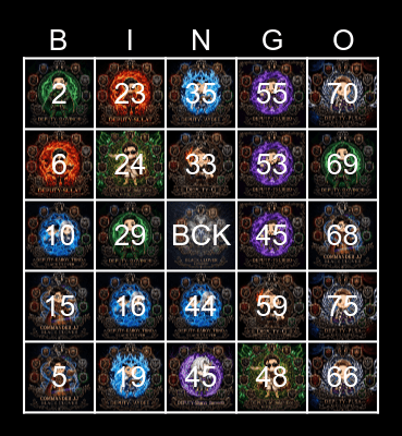 BCK BINGO CARD Bingo Card
