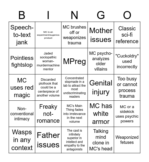 OstensibleMmamall bingo Card