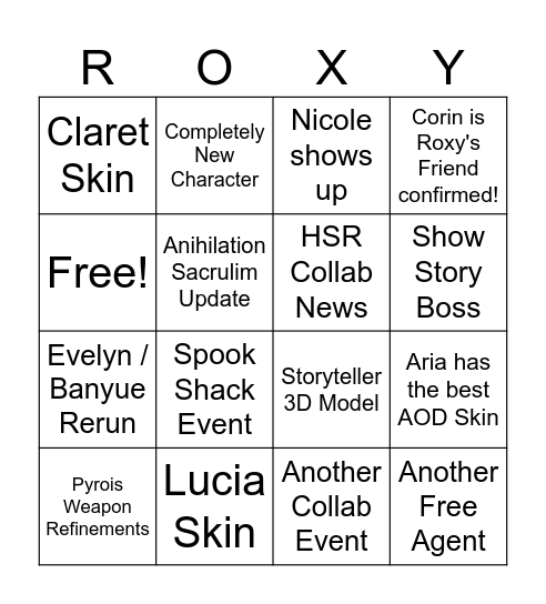 3.2 Predictions Bingo Card